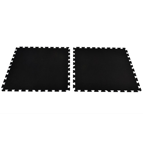 Geneva Rubber Tile 1/2 Inch Black two tiles.