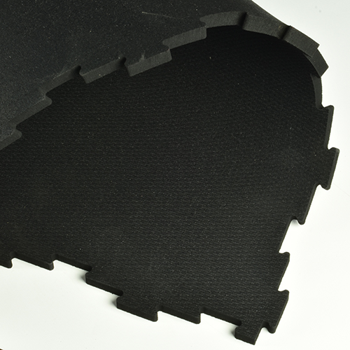 Black 4x4 ft 1/2 Inch Rubber Durable Gym Flooring Mat