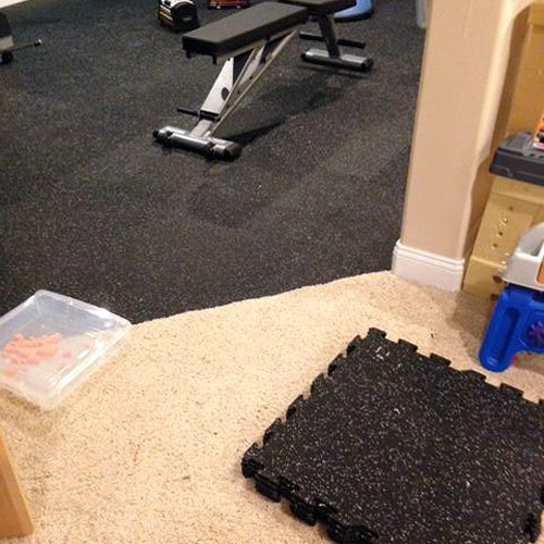 best place to install rubber floor mats at home