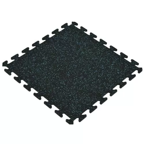Rubber Tile 2x2 Ft x 3/8 Interlocking Sport 10% Blue diamond.