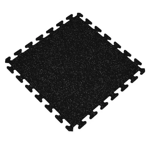 Rubber Tile 2x2 Ft x 3/8 Interlocking Sport 10% Light Gray diamond.