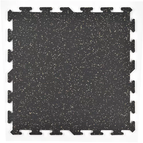 2x2 Ft Interlocking Rubber Tile - 10% Tan/Brown