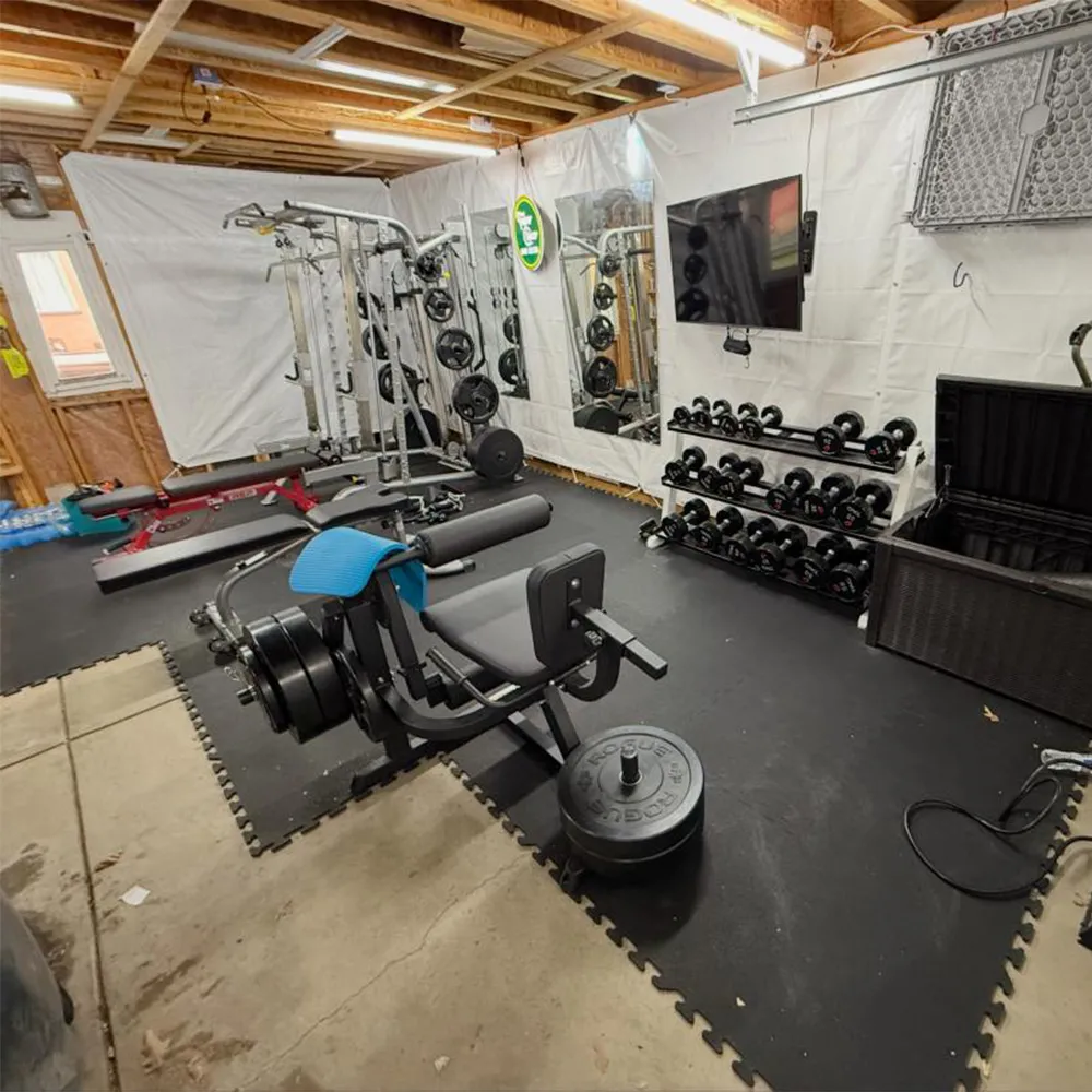 garage gym rubber tiles
