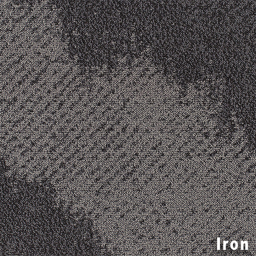 Burnished Commercial Carpet Tile .325 Inch x 50x50 cm Per Tile Iron color close up