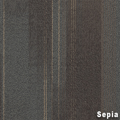 Diversions Commercial Carpet Tile .42 Inch x 50x50 cm per Tile Sepia color close up