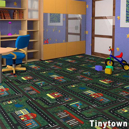 Kids Carpet Tiles Tiny Town Install 1