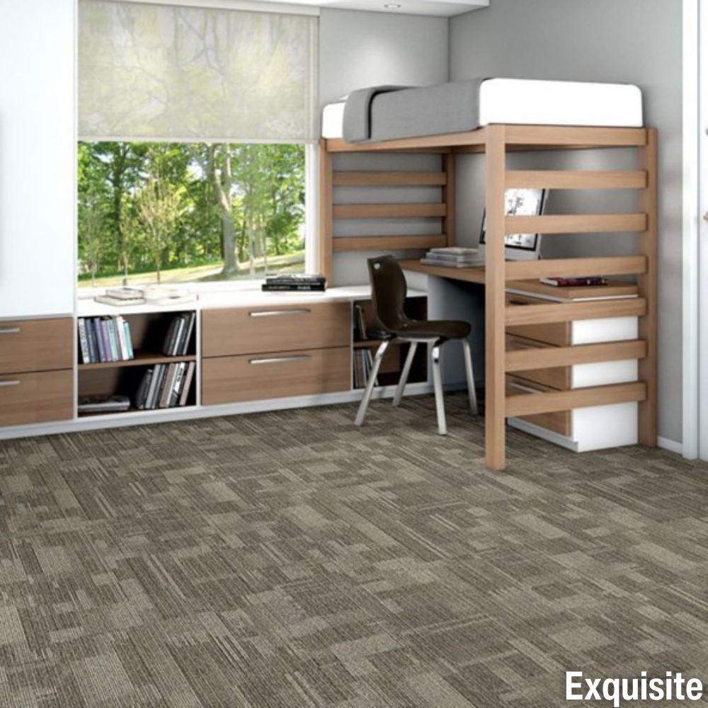 Point of View Commercial Carpet Plank .27 Inch x 18x36 Inches 10 per Carton exquisite dorm room install