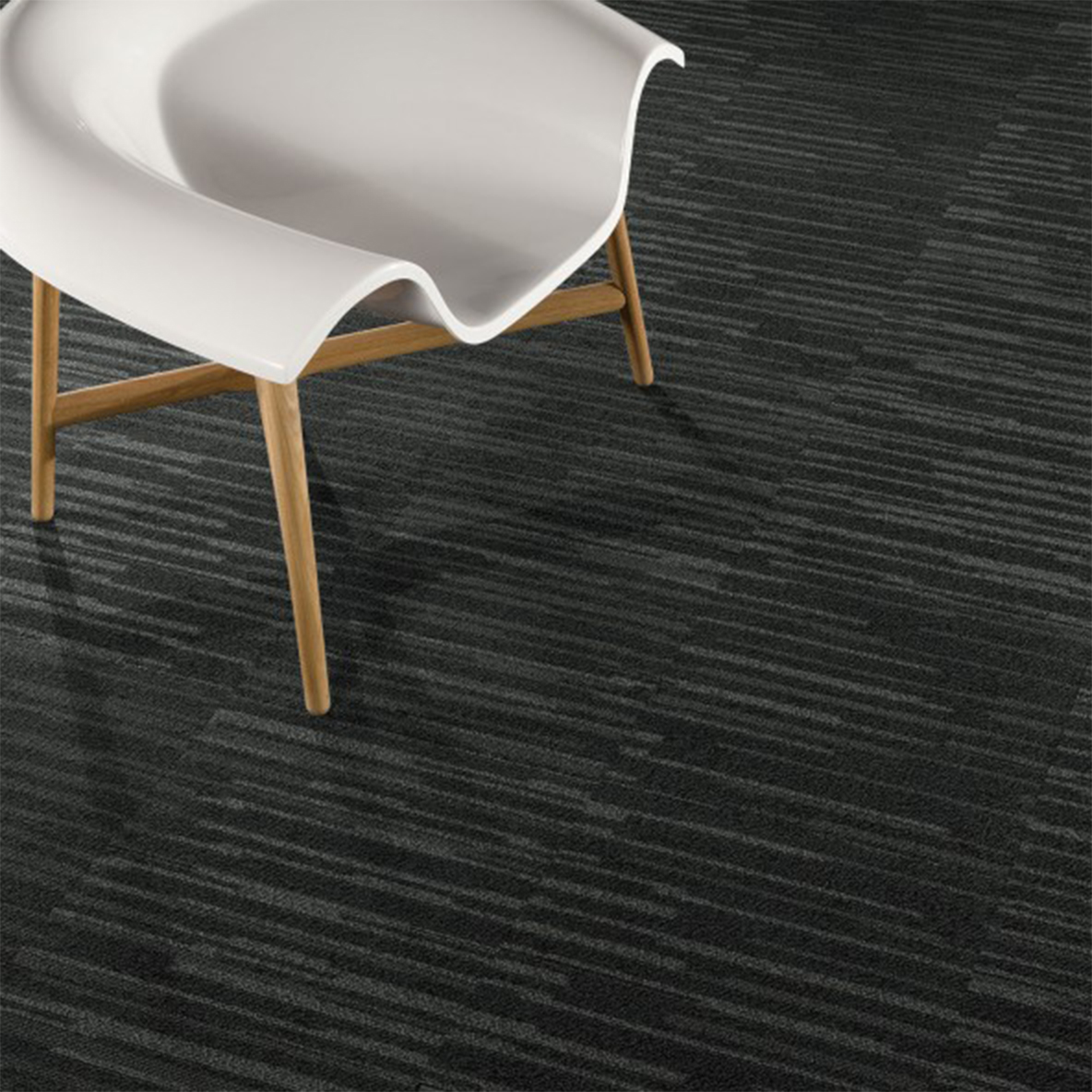 Quicken Commercial Carpet Tile .42 Inch x 50x50 cm per Tile Chair on Carbon