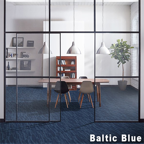 Riverine Commercial Carpet Tile .31 Inch x 50x50 cm per Tile Baltic Blue in Conference room