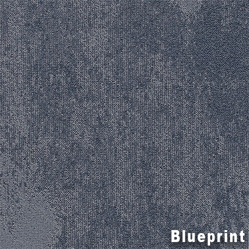 Static Commercial Carpet Tile .33 Inch x 50x50 cm per Tile Blueprint color close up