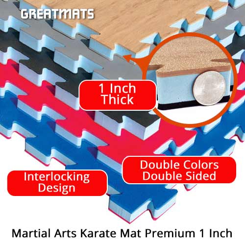 foam karate mats that are 1 inch thick
