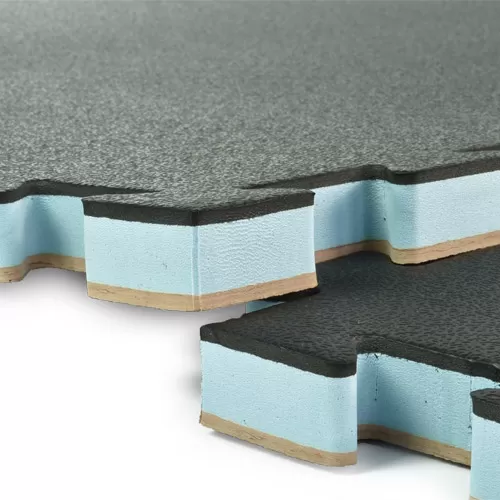 Karate mats showing interlocking design