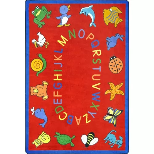 ABC Animals Kids Rug 5 feet 4 inches x 7 feet 8 inches rectangle