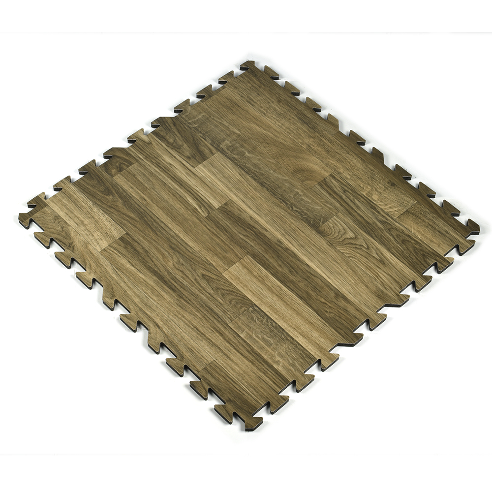 Sorbus Wood Floor Mats Foam Interlocking Wood Mats Each Tile 1 Square Foot 3/8