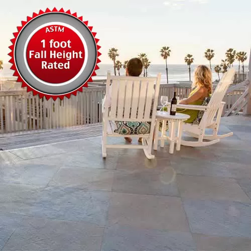  Terrasse stable et fraîche de piscine de la température d'ardoise de plancher de la vie