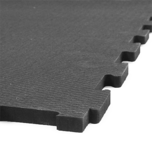 Rubber Home Gym Flooring Tile Rubberlock Black 4x4 Ft