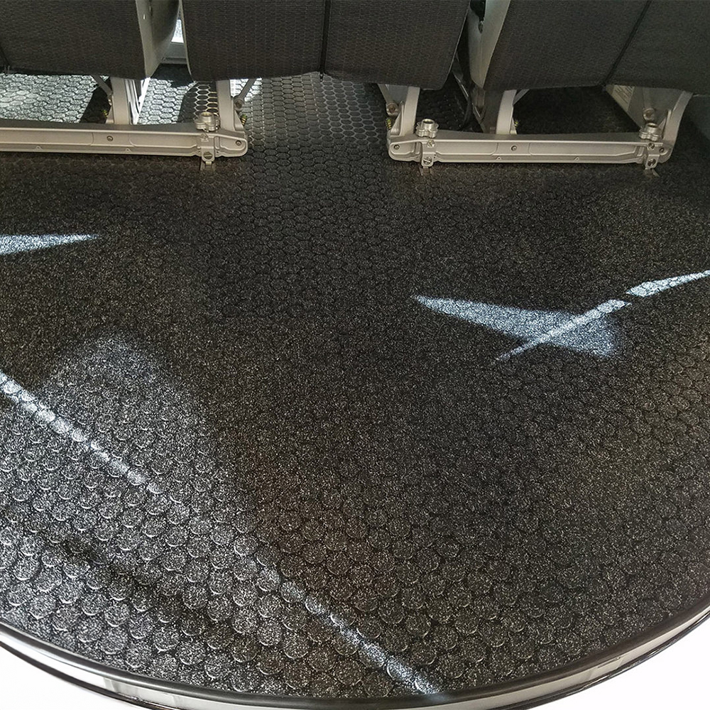 LonCoin II Flecks Commercial Vinyl Rolls 6x60 Ft. onyx install