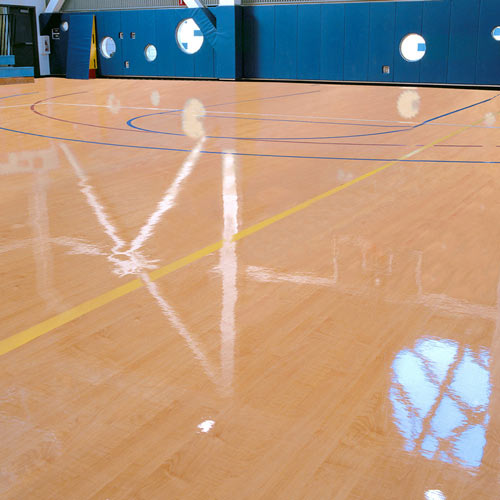 glossy school basketball gym flooring