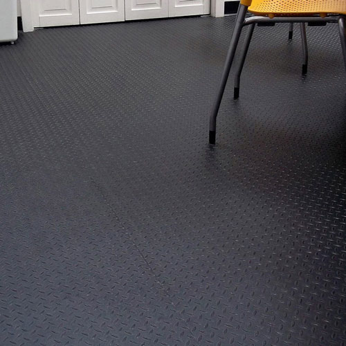 Garage Floor Mats 2.5mm Thickness Garage Flooring Rug PVC Diamond Plate Mat  Roll