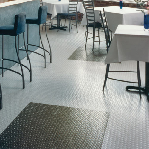 Vinyl Flooring that looks metallic