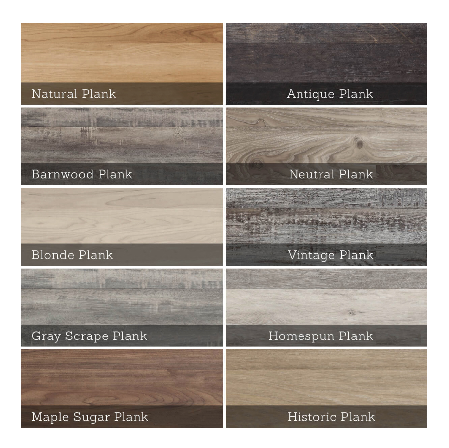10 colors peel and stick wood plank laminate lvp