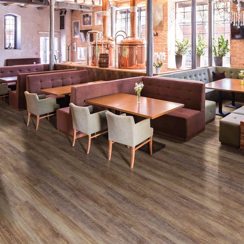 Fire resistant commercial laminate vinyl plank flooring