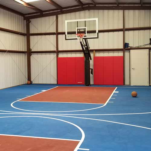 Wall Pad 2x6 Ft half court.