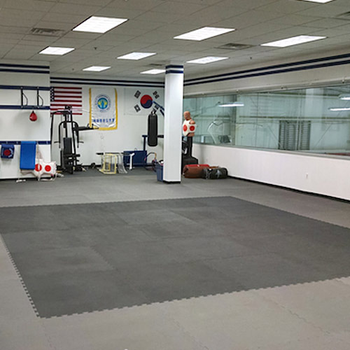 Taekwondo training hall mats