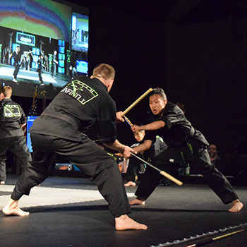 roll out cheer mats for martial arts training classes