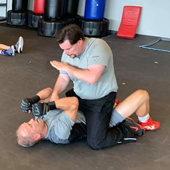 krav maga with shoes on
