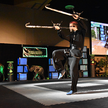 martial arts mats for Chinese double hook sword competition
