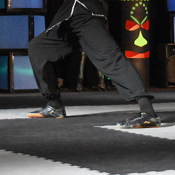 wearing shoes on kung fu puzzle mats