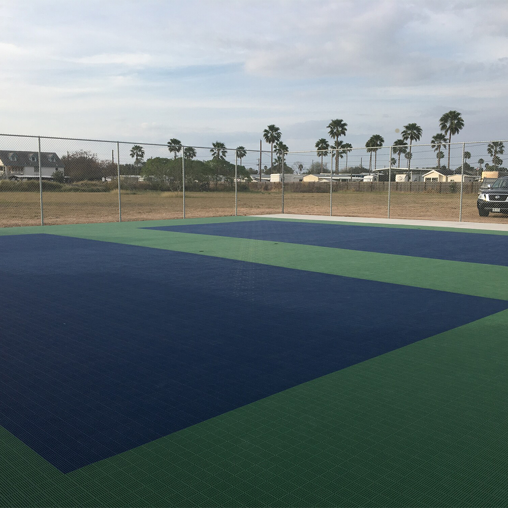 Pickleball Court Kit without Lines 30x60 Ft. two courts installed no lines