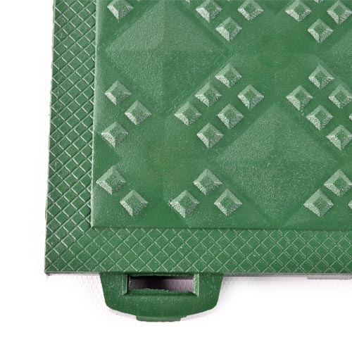 anti fatigue Ergo Matta Solid CushionTred Surface no holes green corner close.