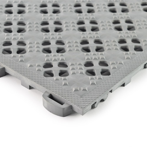 Drainage tiles for outdoor flooring for patios, decks, pergolas