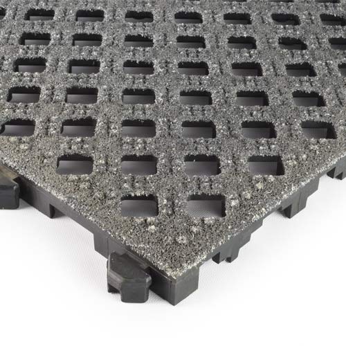 Safety Grit Top Matta Perforated Black Tile