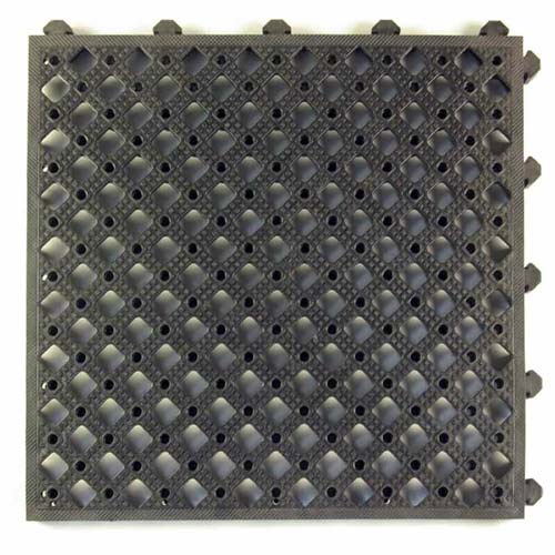 Safety Matta Perforated Black Tile