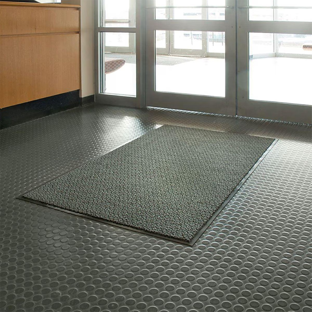 Entrance install of 3M Nomad 8850 Heavy Duty Traffic Carpet Entrance Mat 3x5 Ft. in Black