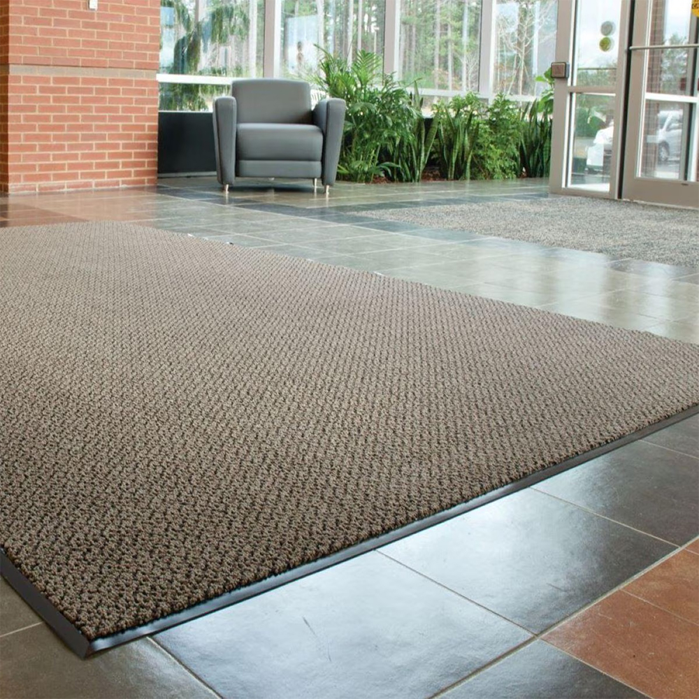 Dark Brown 3M Nomad 8850 Heavy Duty Traffic Carpet Entrance Mat 3x5 Ft. in office building install