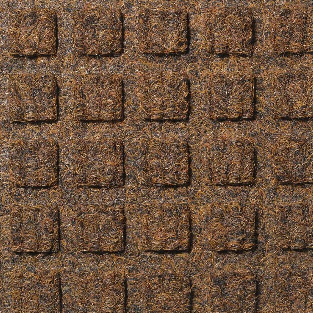 Dark Brown Aqua Block Carpet Entrance Mat 34.5x58 Inches texture close up
