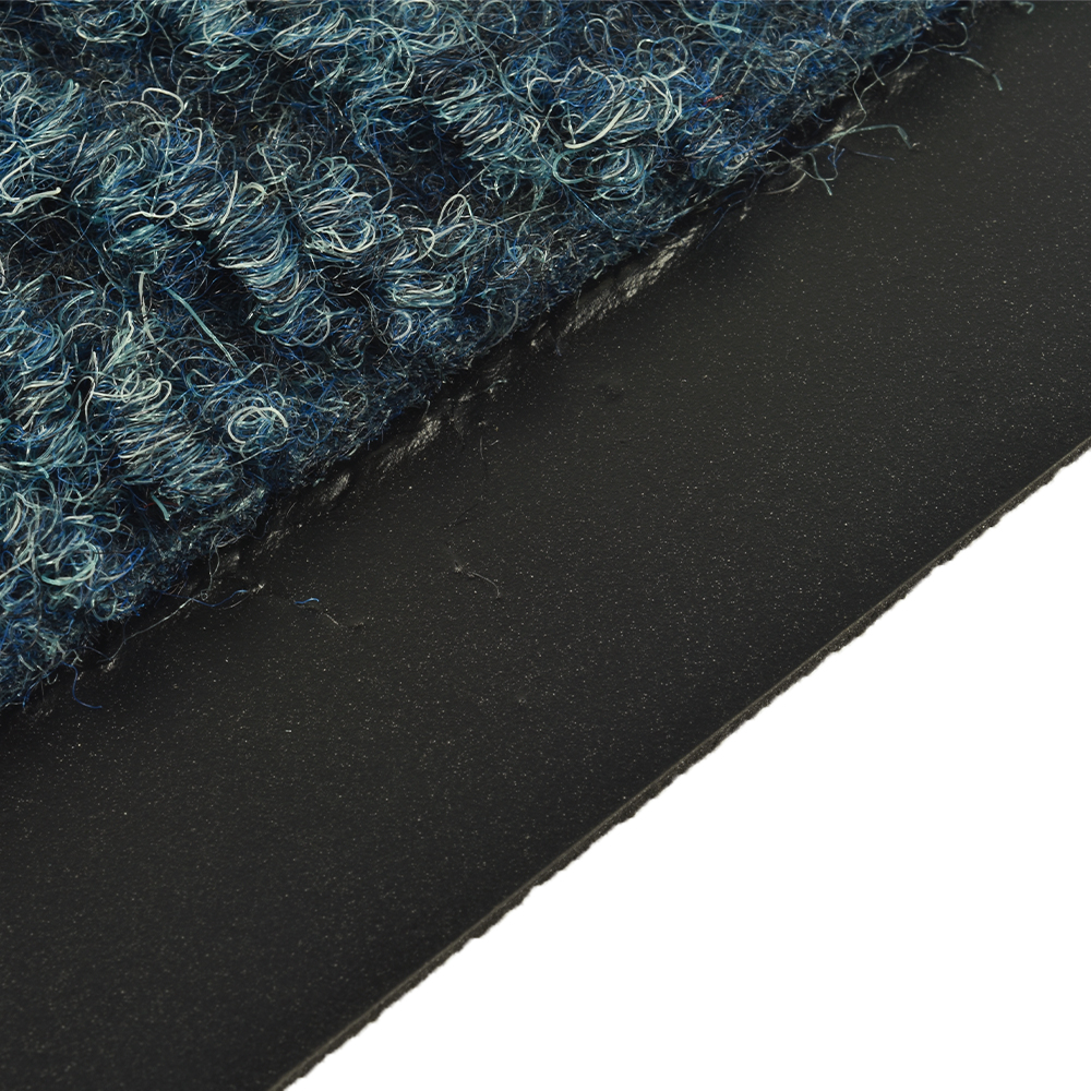 Chevron Carpet Indoor Entrance Mat 3x5 Ft. denim edge closeup