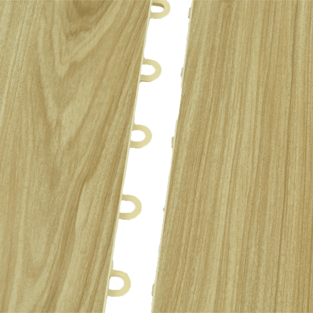 EZ Portable Dance Floor Tile Vanilla Oak open interlocks