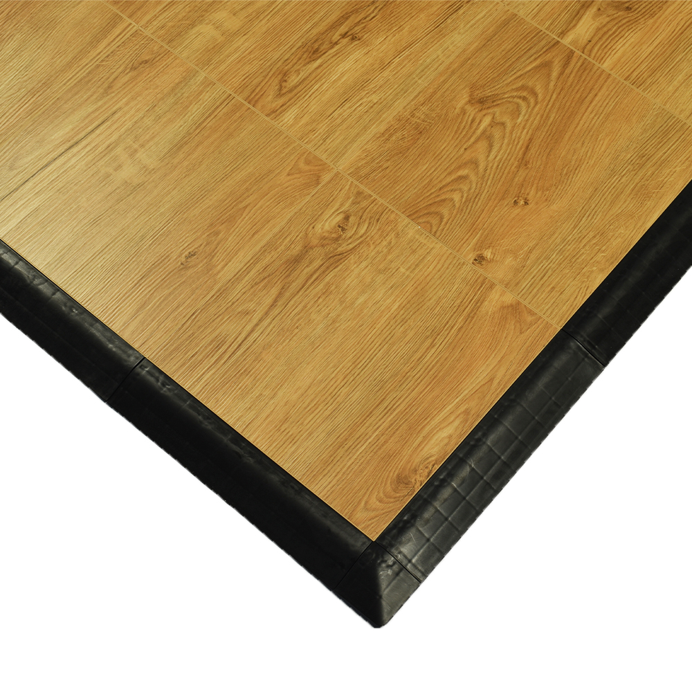 Top corner English Chestnut Tap Dance Floor Kit 5/8 Inch x 3x3 Ft.