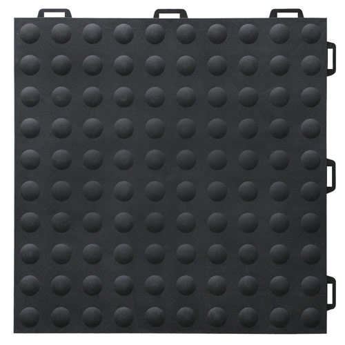 Anti Fatigue fitness Flooring StayLock Bump Top Black 