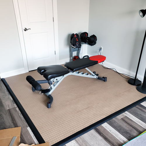 PVC floor tiles for gym flooring in bedroom