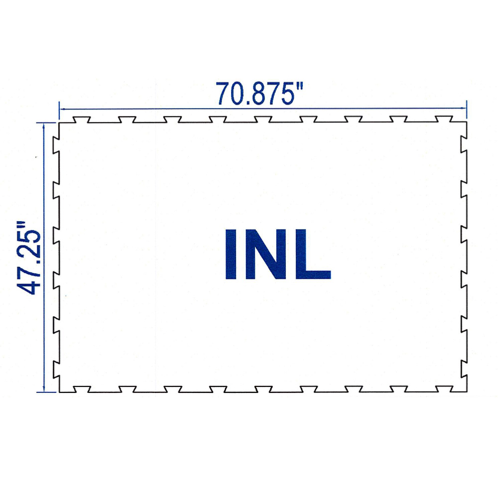 Rubber Mat Classic Interlocking Mat 3/4 Inch x 4x6 Ft. Custom Per SF center mat diagram