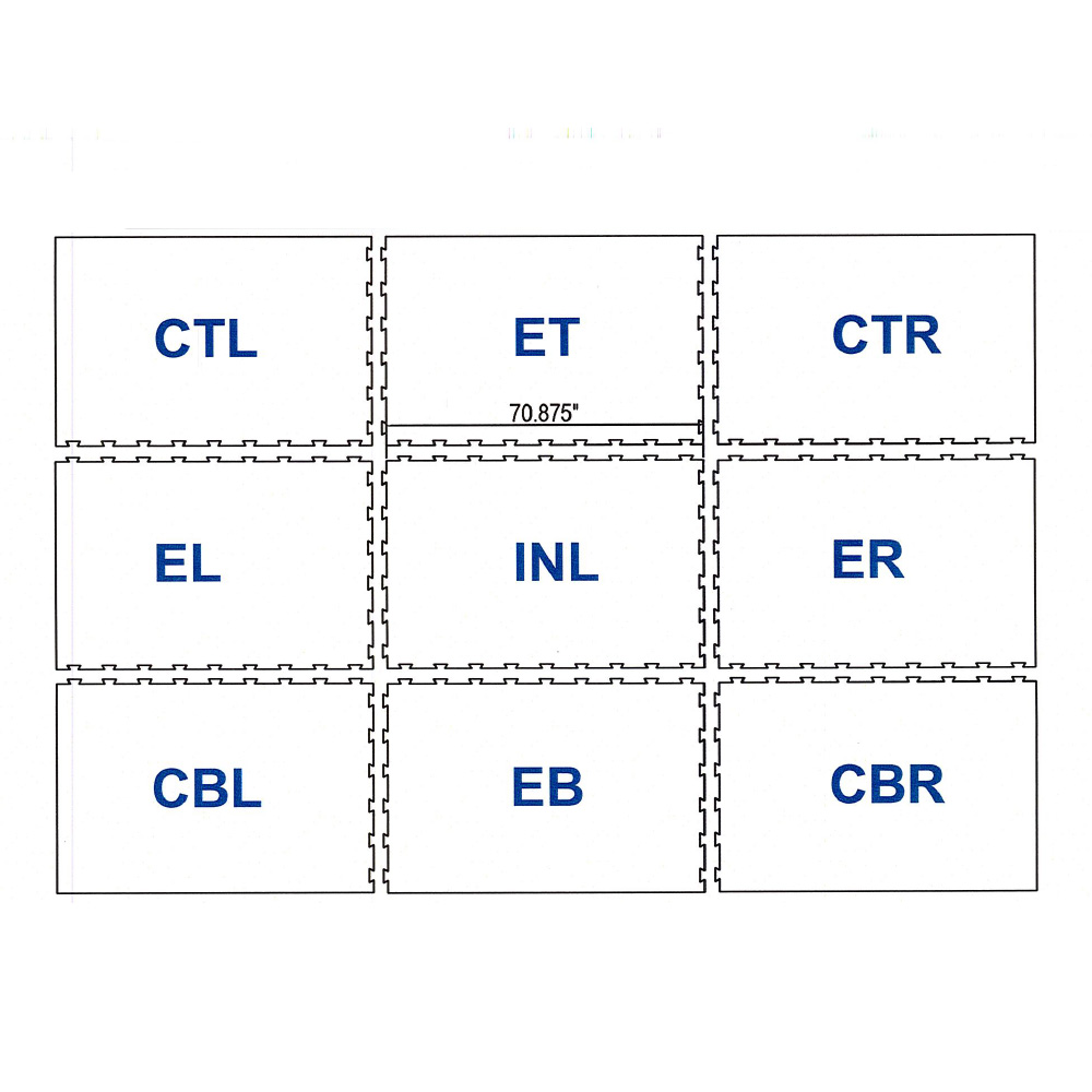 Rubber Mat Classic Interlocking Mat 3/4 Inch x 4x6 Ft. Custom Per SF diagram of mat options