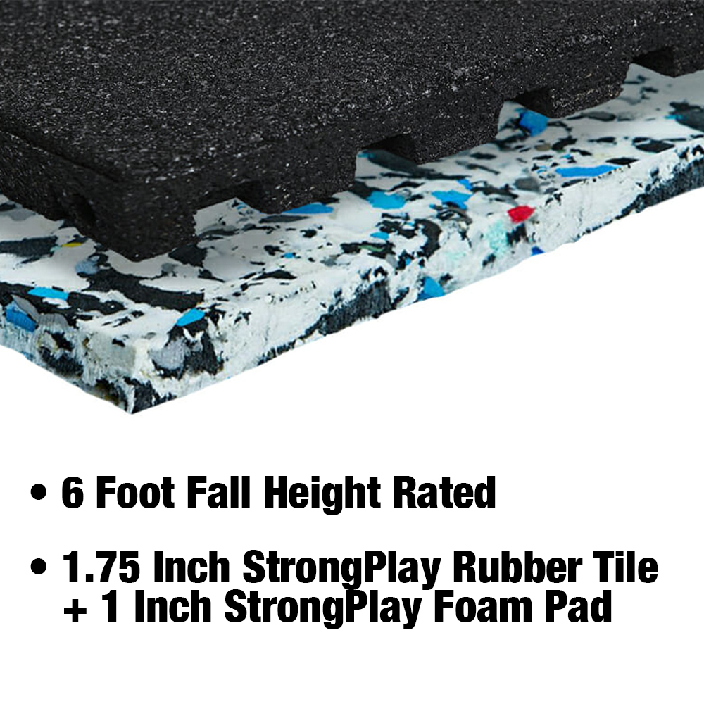 StrongPlay Foam Pad 1 inch x 4x5 Ft. 6 ft fall height rated