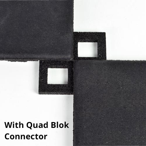 UltraTile Rubber Weight Floor Team Colors 1 Inch x 2x2 Ft. with Quad Blok