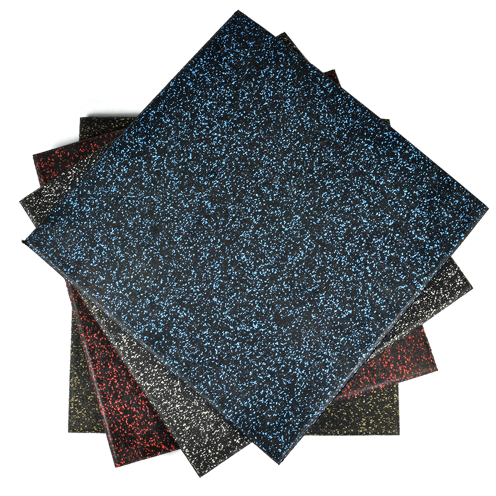 UltraTile Rubber Weight Floor Standard Colors 1 Inch x 2x2 Ft. with Quad  Blok